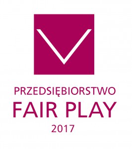 Certyfikat Jakości Biznesu "Przedsiębiorstwo Fair Play" 2017